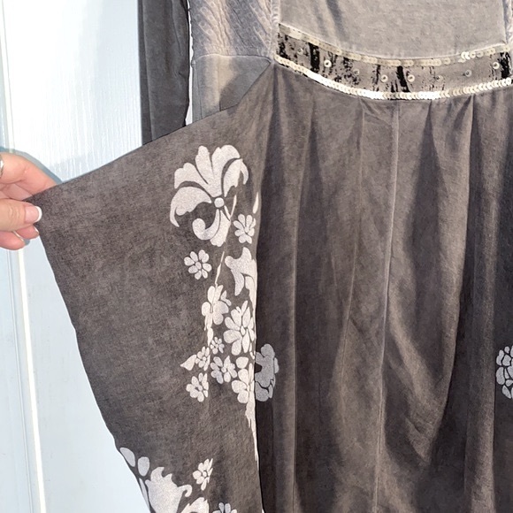 Angels Never Die Dark Gray Unique Design Empire-Waist Dress - Picture 9 of 15